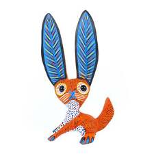 Big Eared Rabbit (Orange) - Oaxacan Alebrije Wood Carving picture