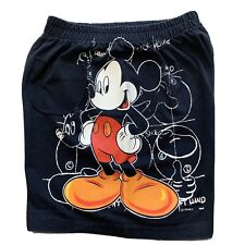 Vintage Black Mickey Unlimited Elastic Disney Shorts Size Medium Minnie Mouse picture