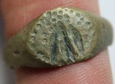 Rare genuine ancient soldiers seal Ring artifact intact patina legionary Eagle picture