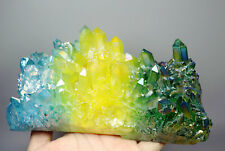 3.37lb Colorful Aura Quartz Crystal Titanium Bismuth Silicon Cluster Rainbow picture
