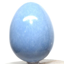 75mm Blue Angelite Egg Natural Sparkling Angelic Mineral Polished Stone - Peru picture