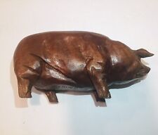 J. Pinal wood Pig carving picture