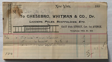 Vtg 1895 Billhead NYC New York  Chesebro Whitman Co Ladders E 64th St letterhead picture