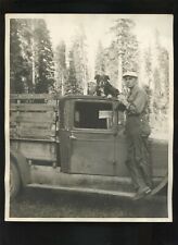 circa 1928 Truck, with Man in Overalls and Dog picture