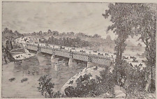 Grand Avenue Bridge Near Centennial Exposition Philadelphia 1876 ~5.5x8.5