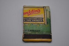 Vintage Matchbook Franklin's Supply Vaccines for Animals picture