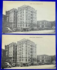 Two (2) Vintage Souvenir Postcards Park Hotel Franklin Pennsylvania UNPOSTED picture