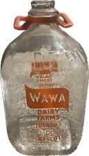Rare Vintage WAWA Dairy Farms One Gallon Milk Bottle JUG.  Great Condition. picture