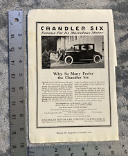 Vintage Antique 1920 CHANDLER Six Coupe Motor Car Automobile Ephemera Print Ad picture