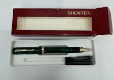 Vintage Sheaffer No-Nonsense Cartridge Pen Green Flat Top, New Old Stock (NOS) picture