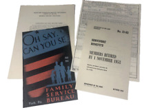 WW2 Pamphlets 40s 50s Family Service Bureau Survivors Benefits Military Army VGT picture