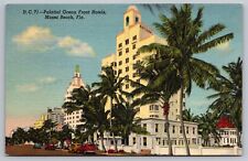 Postcard Multi Palatial Ocean Front Hotels Miami Beach Florida FL picture