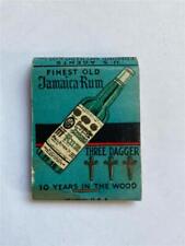 1940's Three Dagger Rum J Wray & Nephew Ltd Kingston Jamica w/ 1 match Matchbook picture