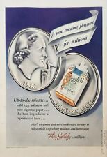 1938 Chesterfield Cigarettes Vintage Ad mild ripe tobacco 423 picture