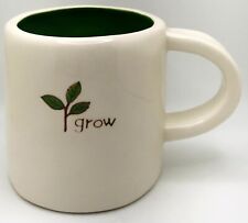 2008 Starbucks Grow Coffee Cup Mug 10 oz Ivory & Green Handpainted  picture