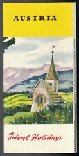 VINTAGE 1950'S AUSTRIA IDEAL HOLIDAYS BROCHURE MAP PRICES  picture