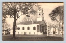 Paris Hill ME, Baptist Church, Maine Vintage Postcard picture