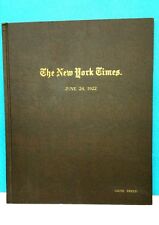 THE NEW YORK TIMES, JUNE 24, 1922 NICE COVERED WITH CERTIFICATE OF AUTHENTICITY picture