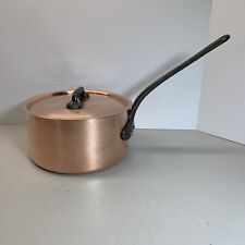 Vintage French 8” Copper Saucepan Fabrication Francaise WITH LID picture