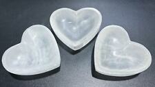 Selenite Bowl ( 4 Inches ) Heart Shaped Crystal Charging Carved Dish picture