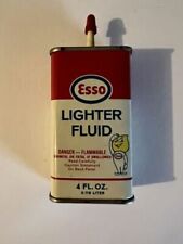 Vintage Esso Lighter Fluid 4 Fl. Oz. Oiler Advertising Oil Tin Can picture