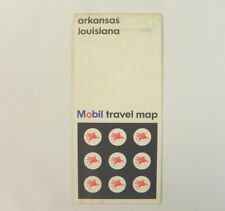 1966 ARKANSAS, LOUISIANA MOBIL TRAVEL MAP | MOBIL *GOOD CONDITION* picture