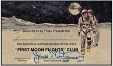 PAN AM FIRST MOON FLIGHTS CLUB MEMBERSHIP CARD - VINTAGE REPRINT picture