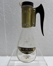 Vintage Jim Beam Atomic Starburst Glass Carafe Decanter With Cork Stopper 10