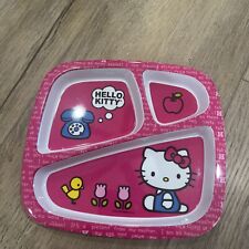 VINTAGE 2013 Hello Kitty Divided 3 Section Plate by Zak Designs Sanrio Co. picture