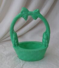 Vintage ROSBRO PLASTICS Easter Basket Candy Container Green 6