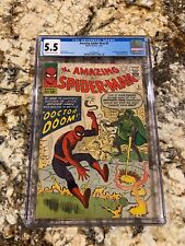 AMAZING SPIDER-MAN #5 CGC 5.5 OW/WH PAGES HI END 1ST DR DOOM CROSSOVER MCU KEY picture
