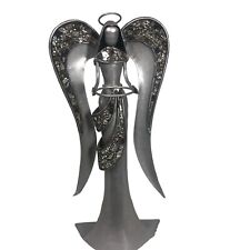 Metal Mosaic Angel Candle Holder Exotic India Art Handmade Christmas Angel picture