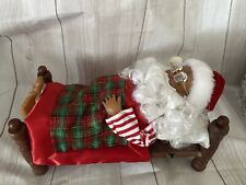 Vintage 1993 Snoring Sleeping Santa Animated North Pole Productions Gemmy picture