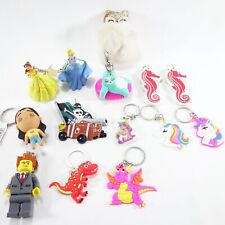 Mixed Lot of 14 Fun Character Keychains Kids or Adults picture