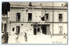 c1910 El Heraldo Building with Damages Antique Unposted RPPC Photo Postcard picture