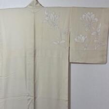 Japanese Cream Color Very Light Yellow Visiting Kimono picture