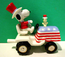 LENOX Peanuts SNOOPY TRACTOR WOODSTOCK It's Independence Day - NEW MINT - NO BOX picture