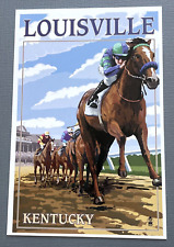 Louisville, Kentucky - Horse Racing Track Scene - Lantern Press Postcard picture