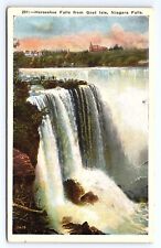 Postcard Horseshoe Falls from Goat Isle, Niagara Falls New York NY picture