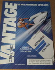 1987 print ad - Vantage Cigarettes water jet ski girl tobacco advertising page picture