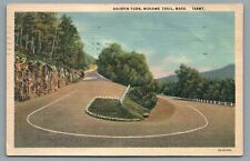 Hairpin Turn Mohawk Trail Mass Massachusetts Ma Linen Postcard Posted 1950 picture