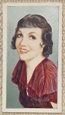 1934 Godfrey Phillips Film Favourites Tobacco Card #31 Claudette Colbert picture