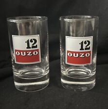 VINTAGE GREEK OUZO 12 SET OF TWO GLASSES picture