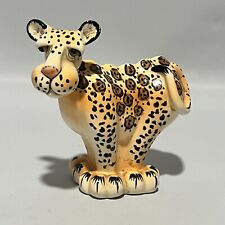 Signed Linda Corneille SWAK Funny Leopard/Cheetah Figurine picture