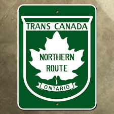 Ontario Trans-Canada highway Northern Route marker road sign 1966 18x24 picture