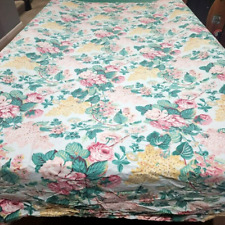 VTG Bloomcraft fabric homemade coverlet bedspread floral 54