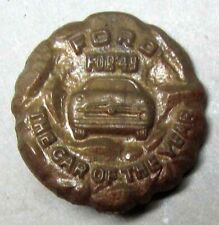 RARE ORIGINAL 1949 FORD CAR OF THE YEAR ADVERTISING CLIP BACK BUTTON L@@K #F155 picture