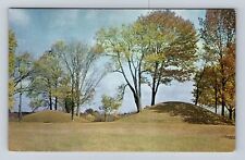 Fort Ancient OH-Ohio, Hopewell Indian Twin Burial Grounds, Vintage Postcard picture