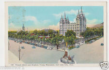 Temple block Mormon Salt Lake City Utah Vintage postcard 1939 picture