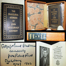 1961 INAUGURAL ADDRESS JOHN F. KENNEDY SIGNED ROBERT FROST MINI JFK PRESIDENT picture